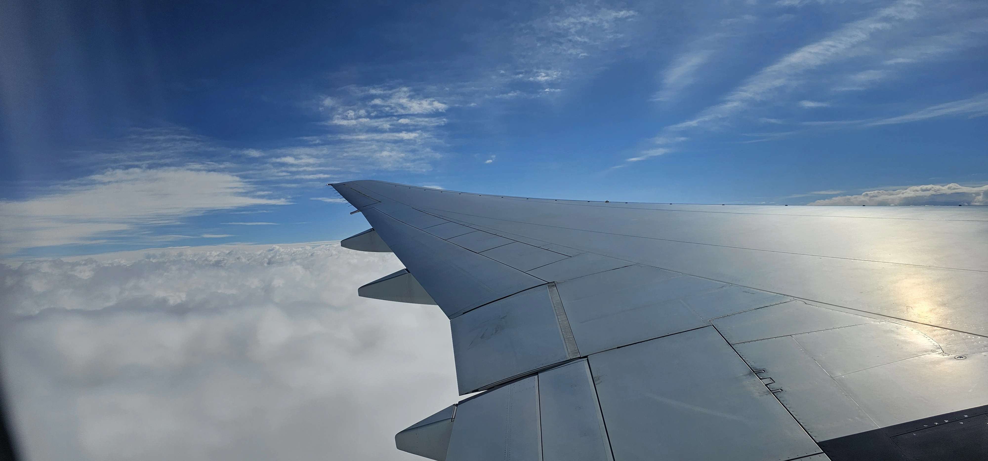 Aerial view from plane window